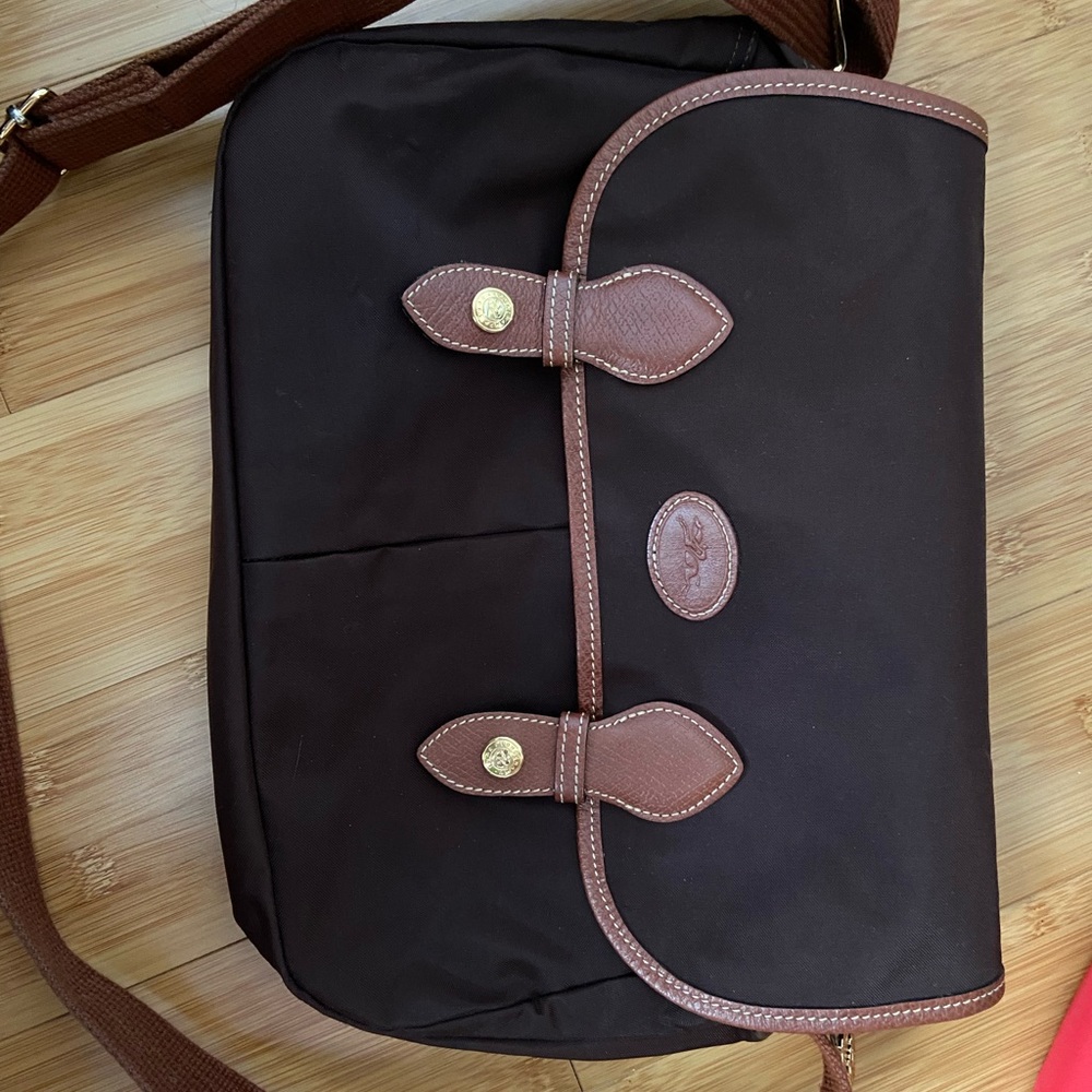Longchamp Le Pliage crossbody brown bag